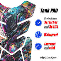 Gas Tank Sticker Motorcycle Tank Pad Protector Anti Slip Shield Neon Fantasy Art MC Motoparts x StickerBao