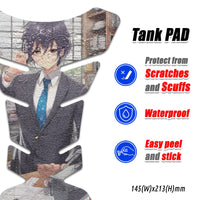 Gas Tank Sticker Motorcycle Tank Pad Protector Anti Slip Fish Bone Anime Artistic MC Motoparts x StickerBao