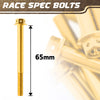 Gold Aluminium Pre-drilled Flanged Hex Head Race Spec Bolt