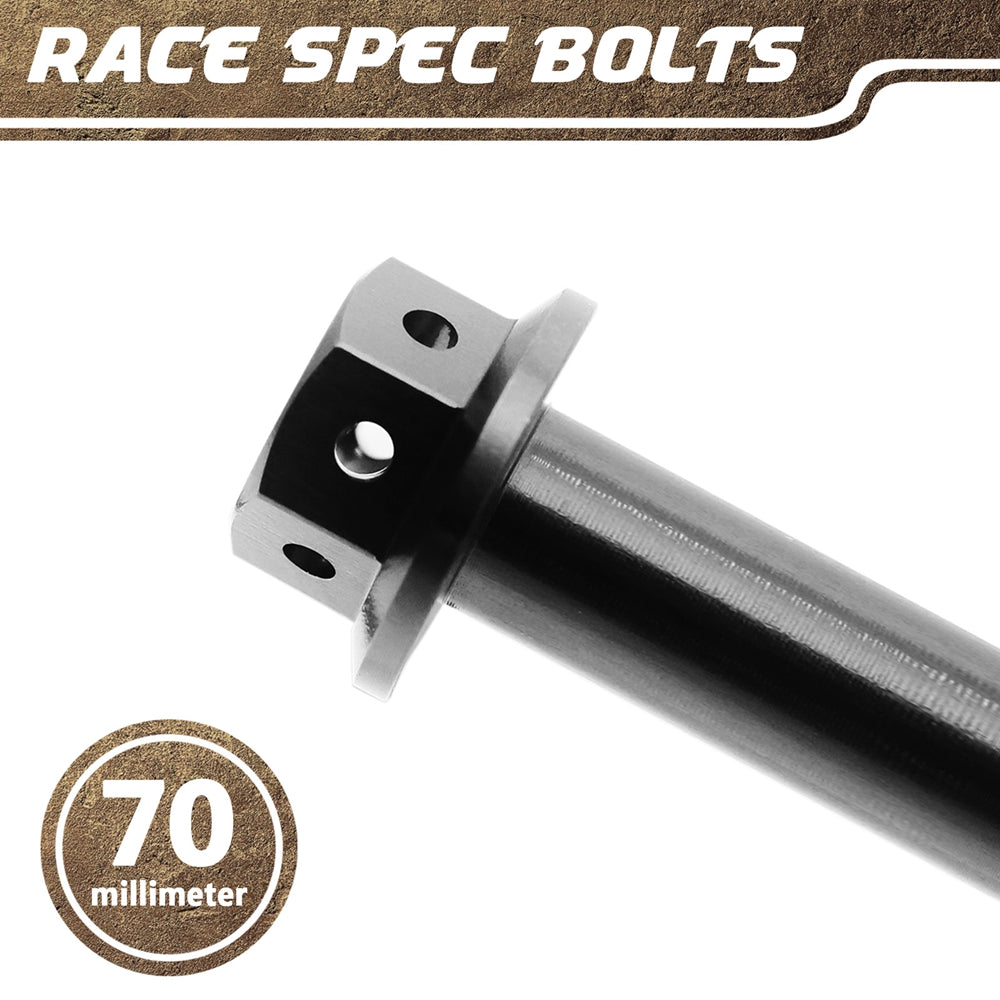 CNC Flanged Hex Head Race Spec Bolt M6 x 70mm | MC Motoparts