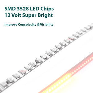 36cm AMP-Z Rear LED Turn Signal Brake Light Strip - MC Motoparts