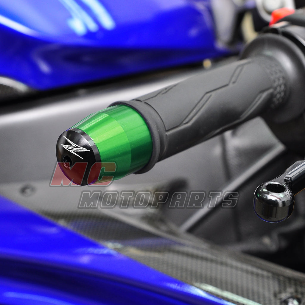 Fit Kawasaki Z Series Engraved Logo LIM Handle Bar Ends - MC Motoparts