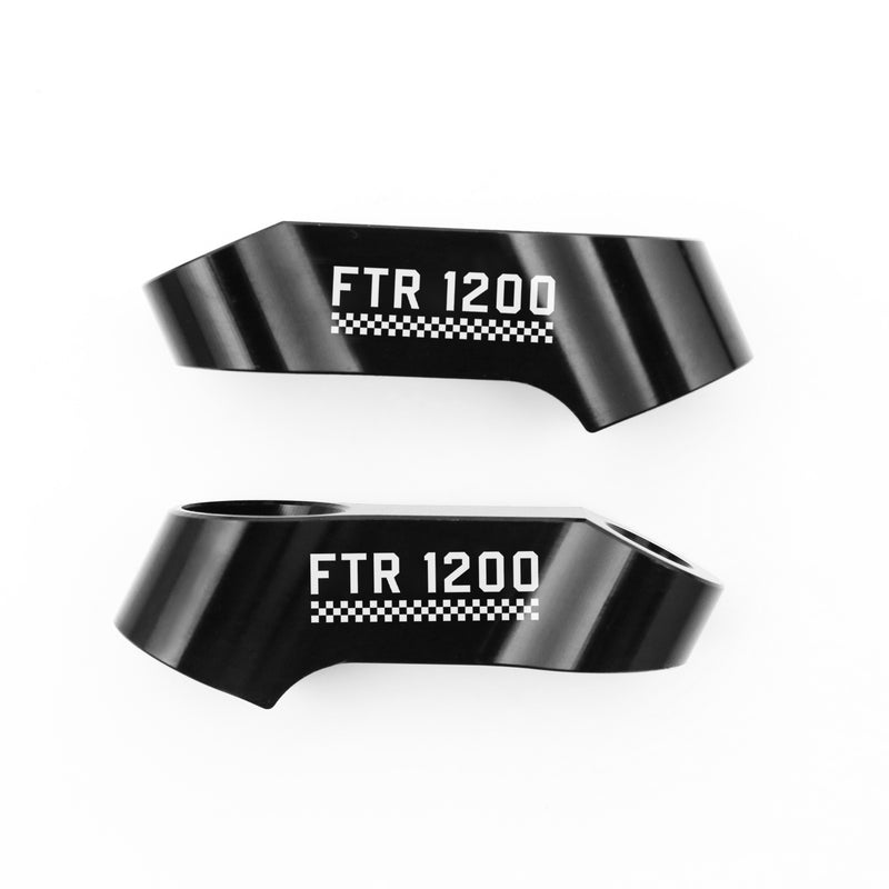 Fit Indian FTR1200 2019-2020 Engraved Check Logo Mirror Extender Riser - MC Motoparts