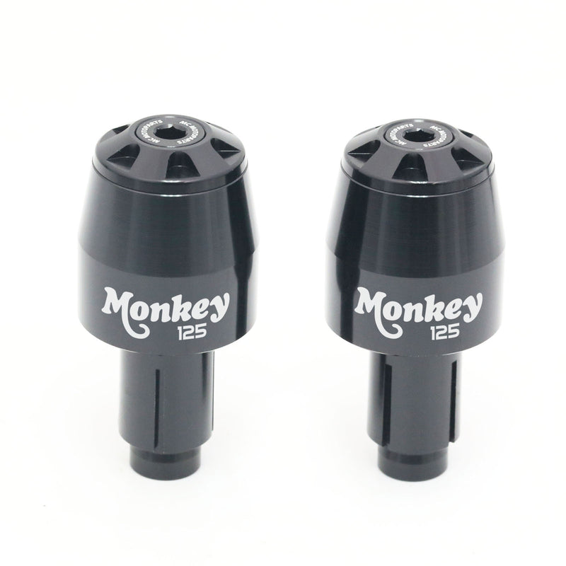 Fits Honda MONKEY 125 Engraved Logo STORM CNC Bar Ends - MC Motoparts