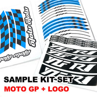 Fit Honda CB500R Logo Moto GP Check 17'' Wheel Rim Sticker - MC Motoparts