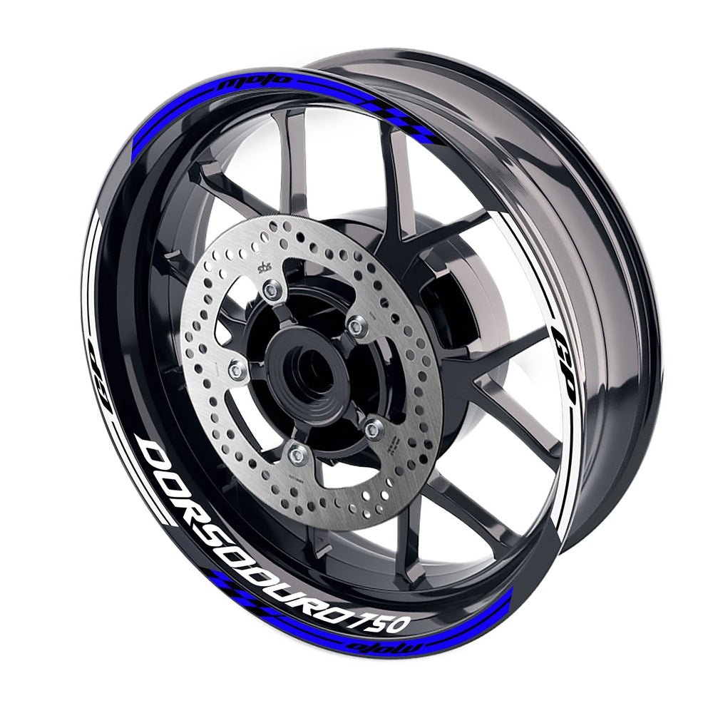 Fit Aprilia Dorsoduro 750 Logo Moto GP Check 17'' Wheel Rim Sticker - MC Motoparts