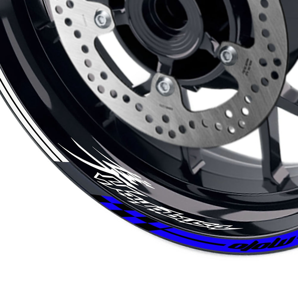 Fit Suzuki GSX1300R Hayabusa Logo GP 17'' Rim Wheel Stickers Racing Check