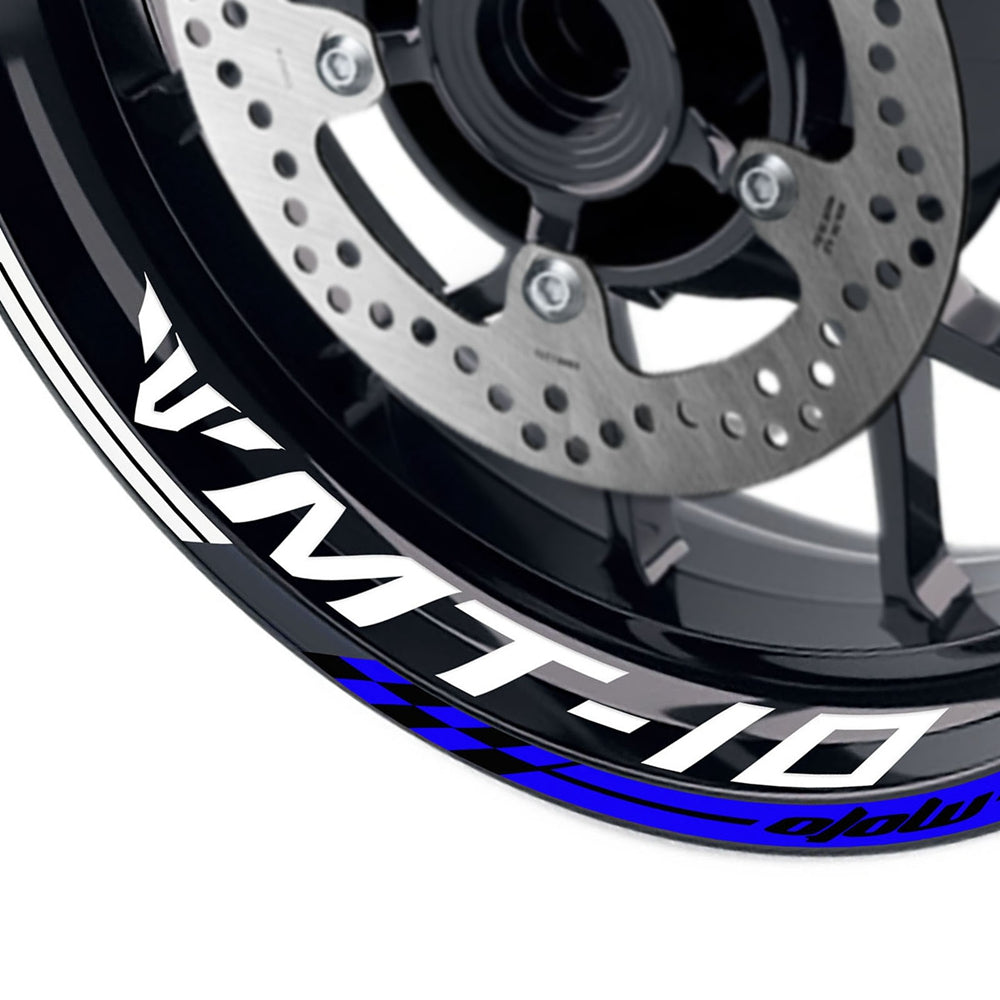 Fit Yamaha MT-10 Logo GP 17'' Rim Wheel Stickers Racing Check