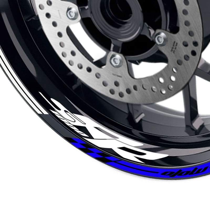 Fit BMW S1000RR Logo GP 17'' Rim Wheel Stickers Racing Check