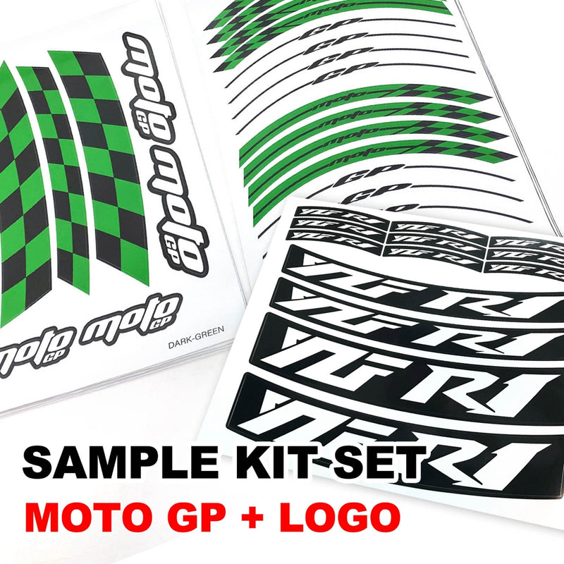 Fit Suzuki ?G Hayabusa Logo Moto GP Check 17'' Wheel Rim Sticker - MC Motoparts