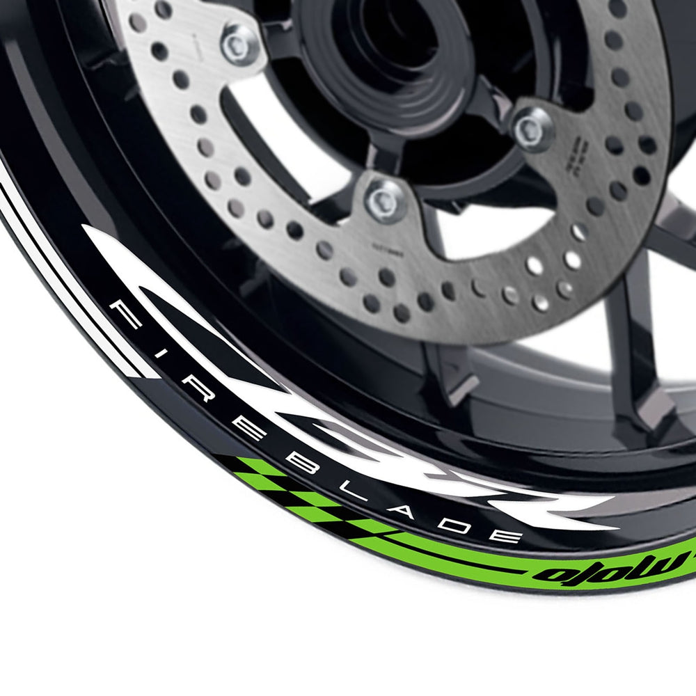 Fit Honda CBR1000RR Logo GP 17'' Rim Wheel Stickers Racing Check