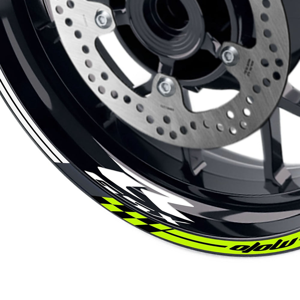 Fit Suzuki GSXR125 GSXR250 Logo GP 17'' Rim Wheel Stickers Racing Check
