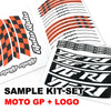 Fit BMW S1000R Logo Moto GP Check 17'' Wheel Rim Sticker - MC Motoparts