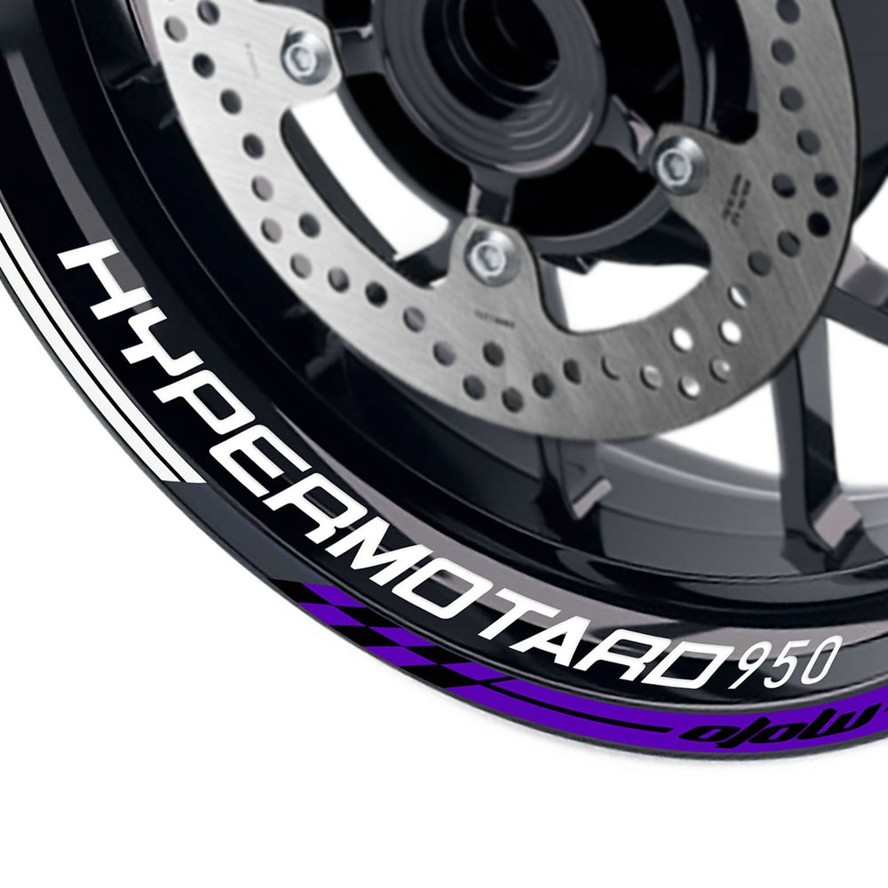 Fit Ducati Hypermotard 950 Logo GP 17'' Rim Wheel Stickers Racing Check