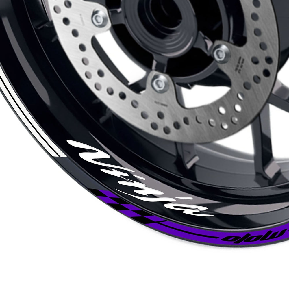 Fit Kawasaki Ninja 1000 650 400 Logo GP 17'' Rim Wheel Stickers Racing Check