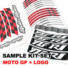 Fit Kawasaki Z H2 Logo Moto GP Check 17'' Wheel Rim Sticker - MC Motoparts