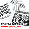Fit Kawasaki Ninja H2 H2R Logo Moto GP Check 17'' Wheel Rim Sticker - MC Motoparts
