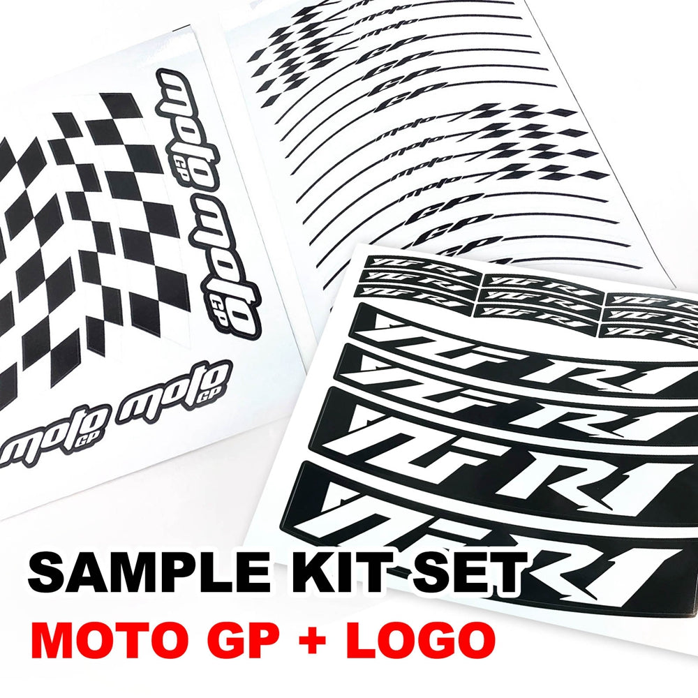 Fit Honda CBR600RR Logo Moto GP Check 17'' Wheel Rim Sticker - MC Motoparts
