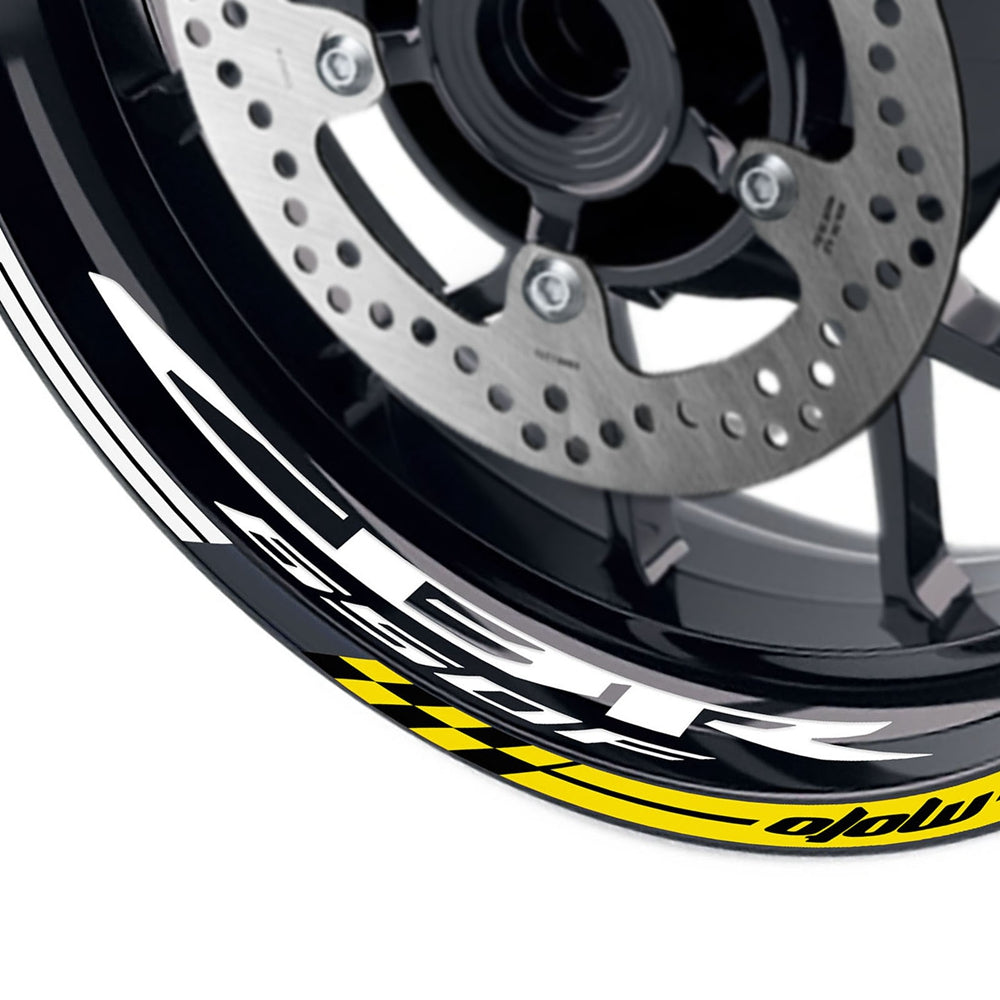 Fit Honda CBR650F Logo GP 17'' Rim Wheel Stickers Racing Check