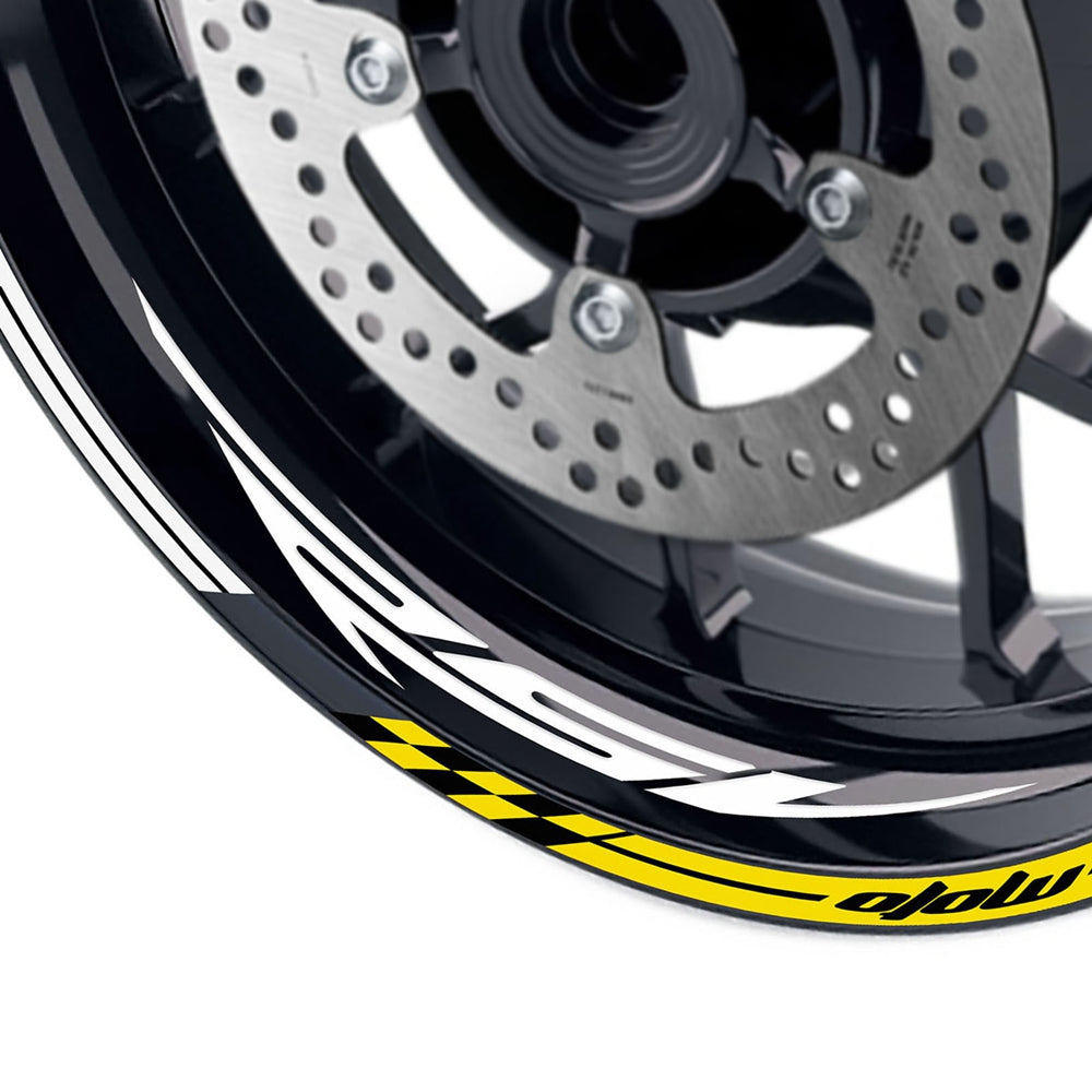 Fit Aprilia RSV1000 R Mille Logo GP 17'' Rim Wheel Stickers Racing Check