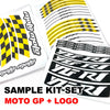 Fit Honda CBR650F Logo Moto GP Check 17'' Wheel Rim Sticker - MC Motoparts