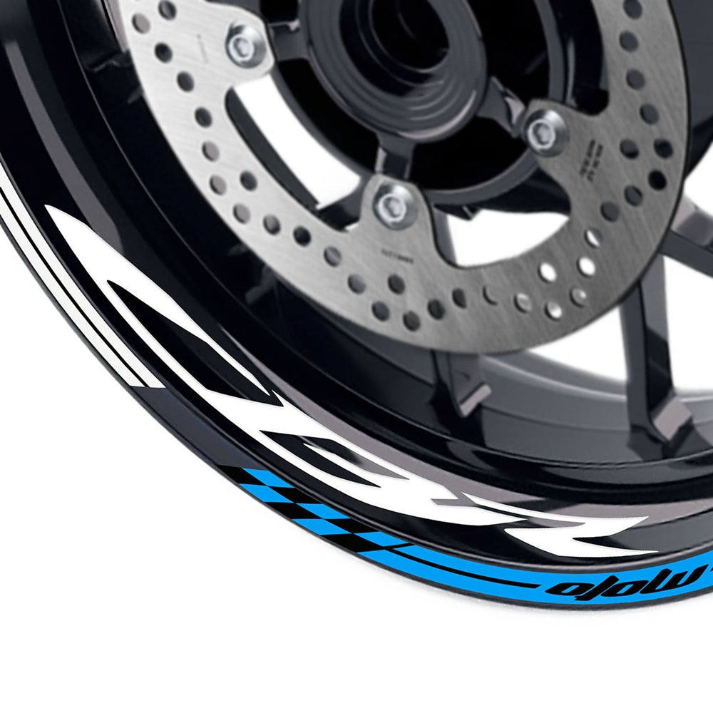 Fit Honda CBR1000RR CBR650R Logo GP 17'' Rim Wheel Stickers Racing Check