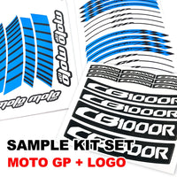 Fit Honda CB500X Logo Moto GP Stripe 17'' Wheel Rim Sticker - MC Motoparts