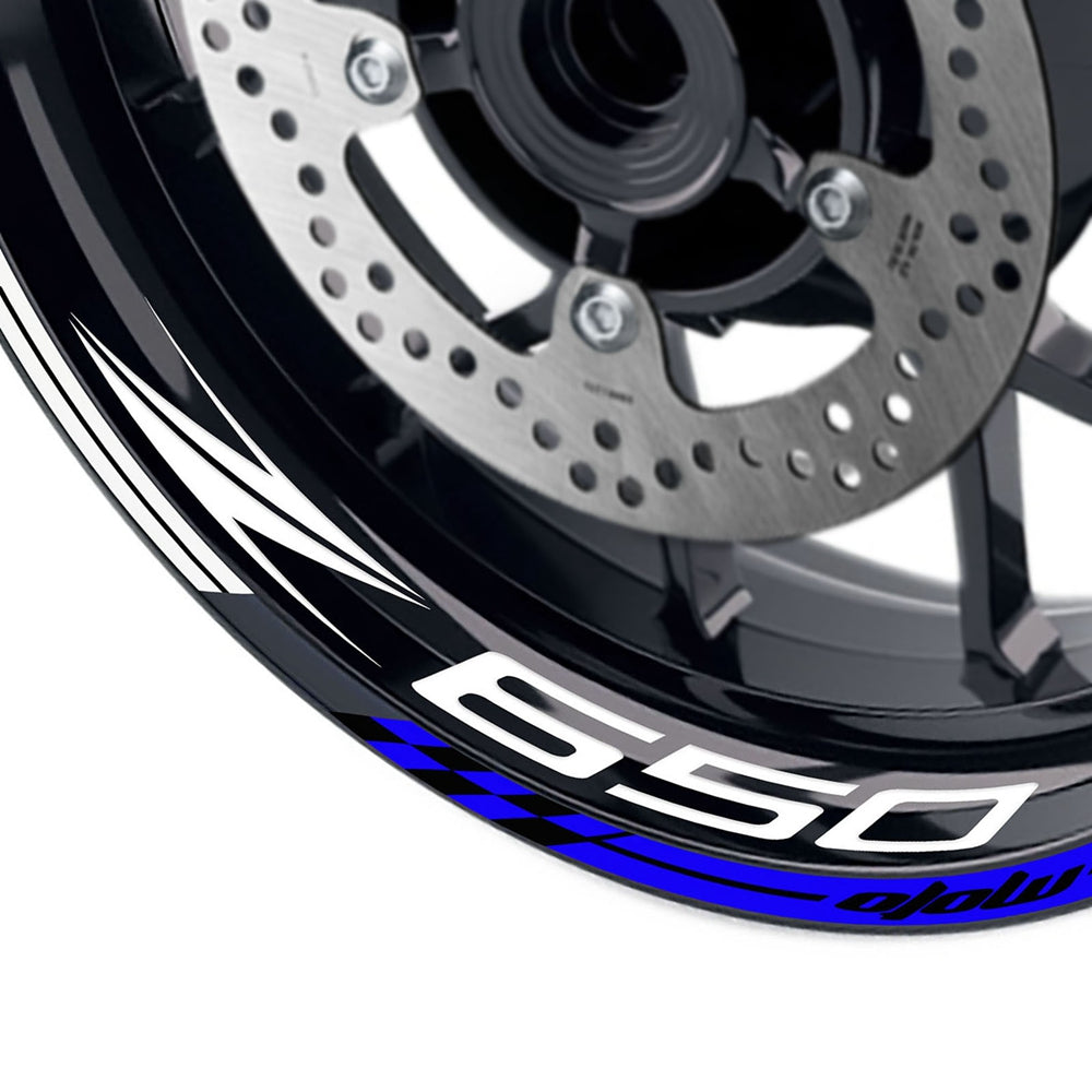 Fit Kawasaki Z650 Logo GP 17'' Rim Wheel Stickers Racing Check