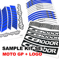 Fit Suzuki GSXR750 Logo Moto GP Stripe 17'' Wheel Rim Sticker - MC Motoparts
