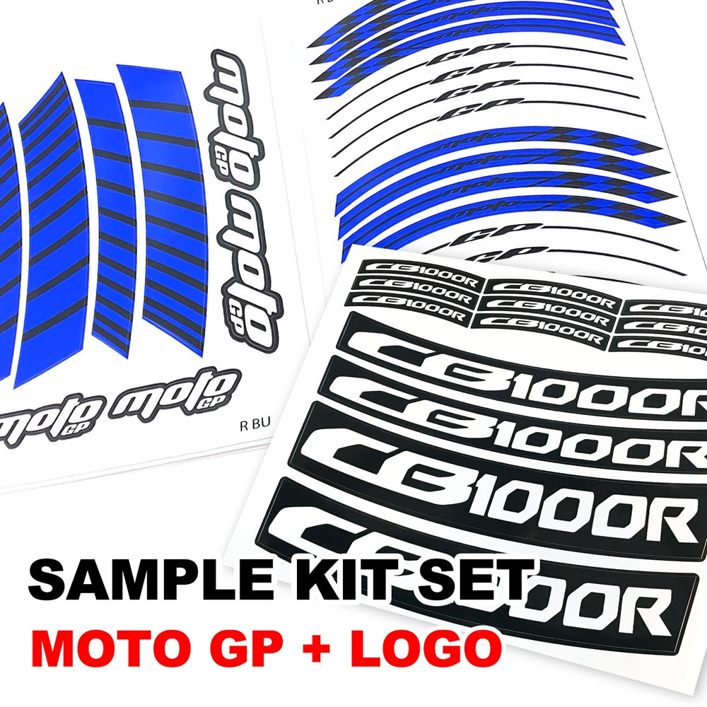 Fit Kawasaki Z1000 Logo Moto GP Stripe 17'' Wheel Rim Sticker - MC Motoparts