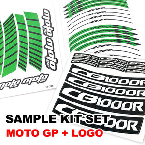 Fit BMW S1000RR Logo Moto GP Stripe 17'' Wheel Rim Sticker - MC Motoparts