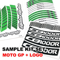Fit Yamaha YZF R6 19-20 Logo Moto GP Stripe 17'' Wheel Rim Sticker - MC Motoparts