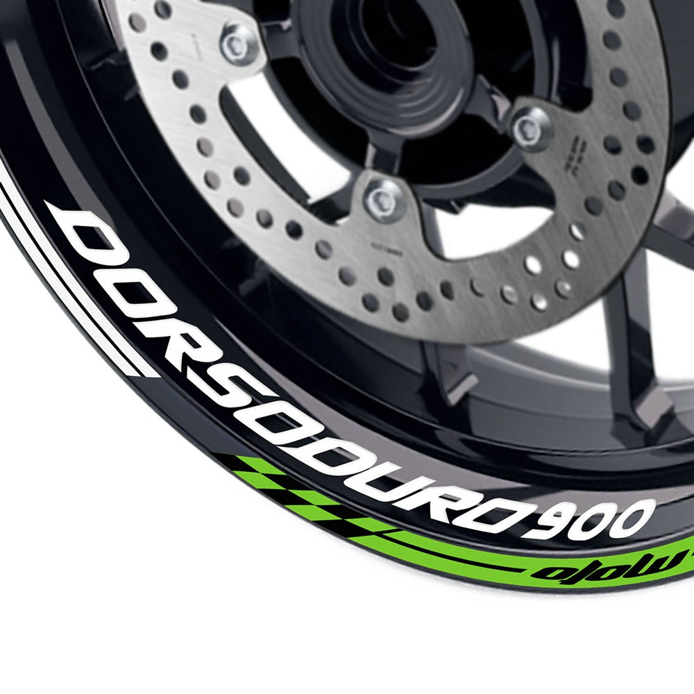 Fit Aprilia Dorsoduro 900 Logo GP 17'' Rim Wheel Stickers Racing Check
