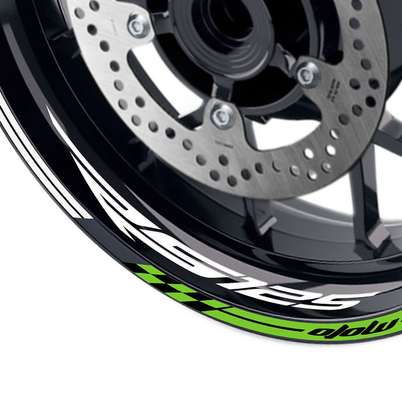 Fit Aprilia RS125 Logo GP 17'' Rim Wheel Stickers Racing Check