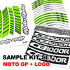 Fit Kawasaki ZX6R Ninja ZX636 Logo Moto GP Stripe 17'' Wheel Rim Sticker - MC Motoparts