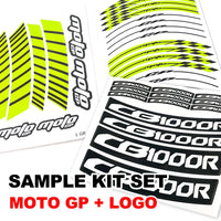 Fit Yamaha YZF R3 Logo Moto GP Stripe 17'' Wheel Rim Sticker - MC Motoparts