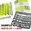 Fit Ducati 1199 Panigale Logo Moto GP Stripe 17'' Wheel Rim Sticker - MC Motoparts
