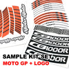 Fit Ducati Monster 821 797 696 Logo Moto GP Stripe 17'' Wheel Rim Sticker - MC Motoparts