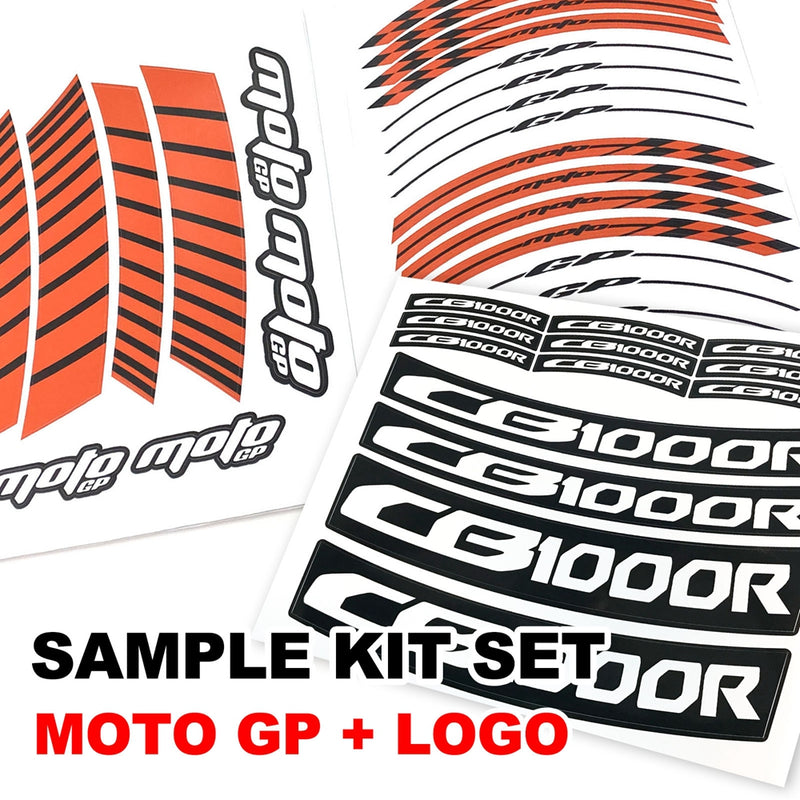 Fit Ducati SUPERSPORT S Logo Moto GP Stripe 17'' Wheel Rim Sticker - MC Motoparts