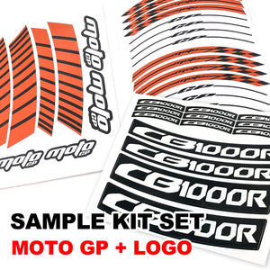 Fit Ducati SUPERSPORT S Logo Moto GP Stripe 17'' Wheel Rim Sticker - MC Motoparts