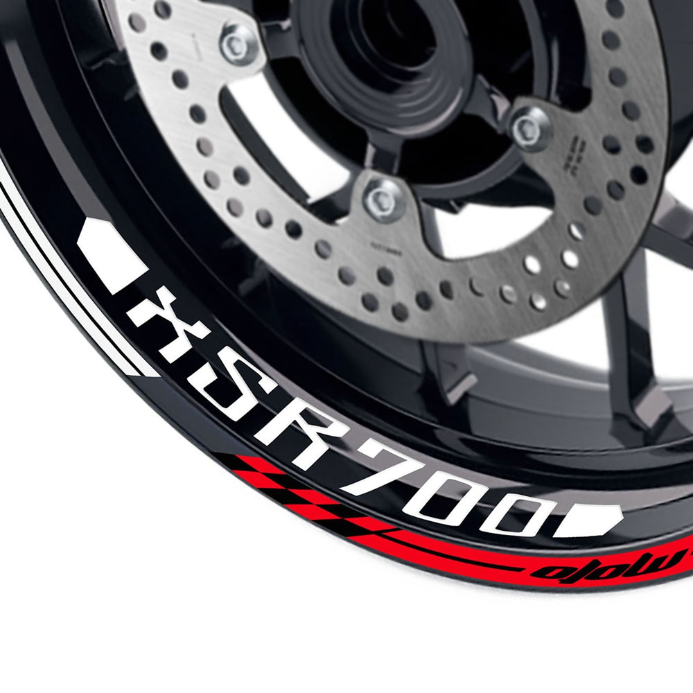 Fit Yamaha XSR 700 Logo GP 17'' Rim Wheel Stickers Racing Check