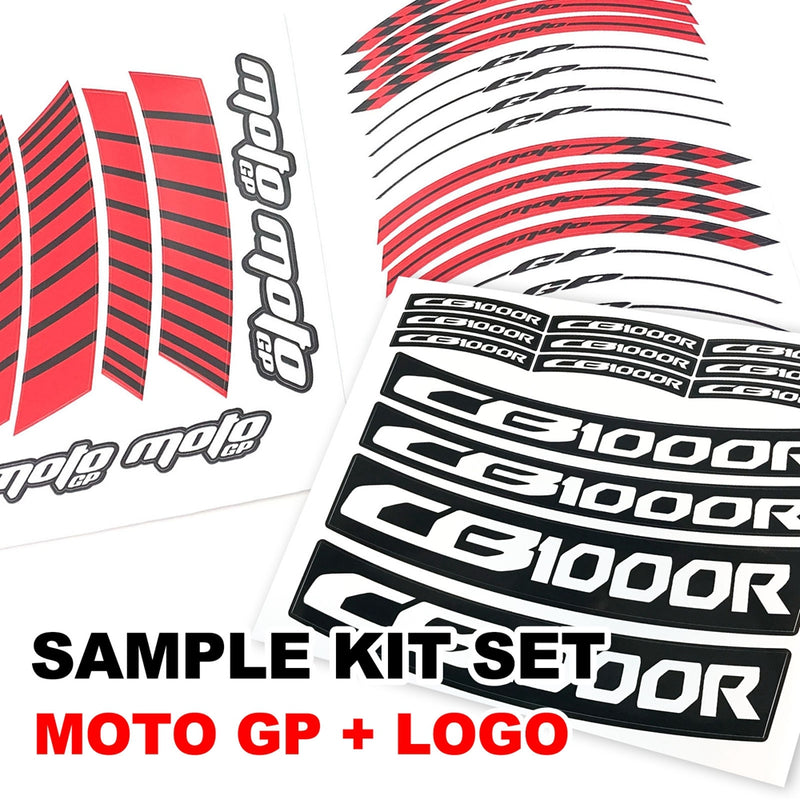 Fit Suzuki GSXR600 Logo Moto GP Stripe 17'' Wheel Rim Sticker - MC Motoparts