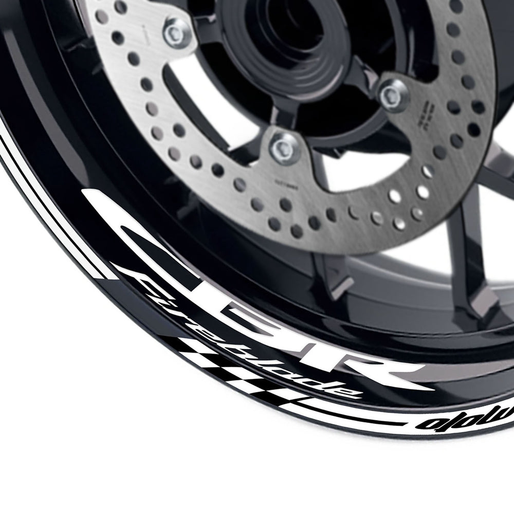 Fit Honda CBR1000RR Logo GP 17'' Rim Wheel Stickers Racing Check