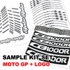 Fit Ducati 959 Panigale Logo Moto GP Stripe 17'' Wheel Rim Sticker - MC Motoparts