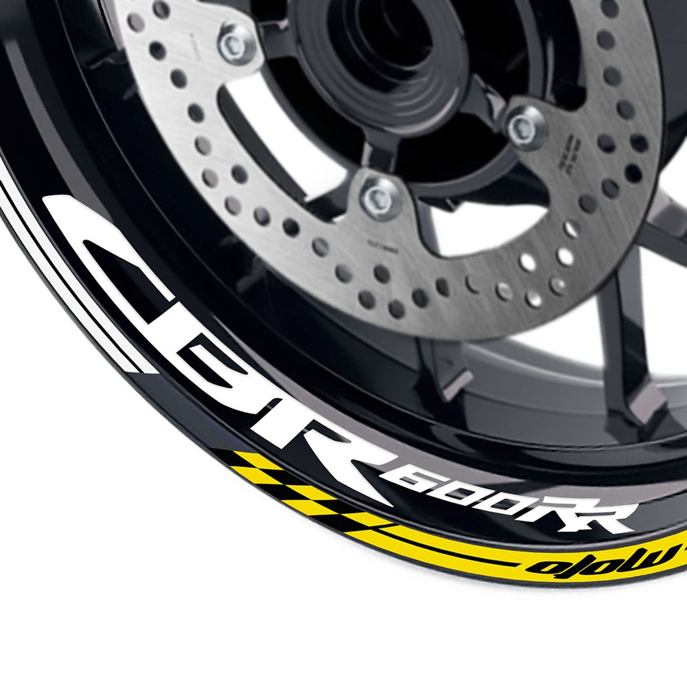 Fit Honda CBR600RR Logo GP 17'' Rim Wheel Stickers Racing Check