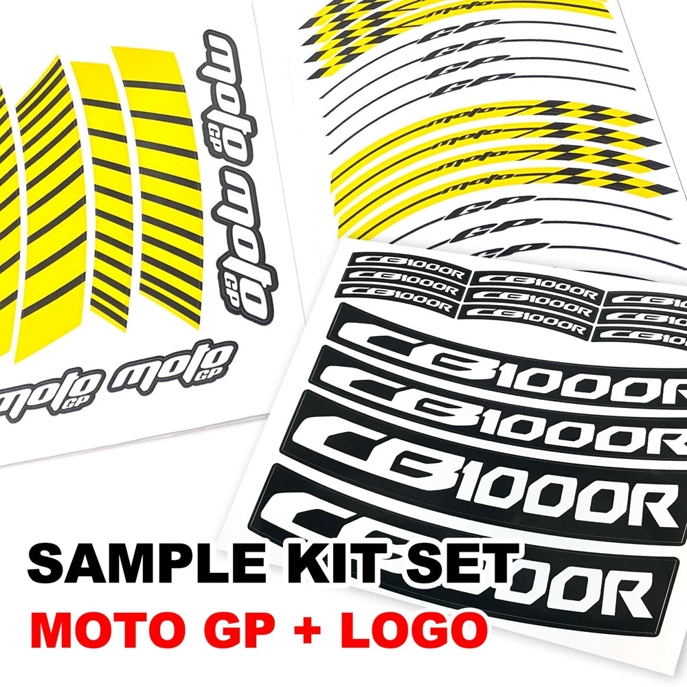 Fit Honda CBR650F Logo Moto GP Stripe 17'' Wheel Rim Sticker - MC Motoparts