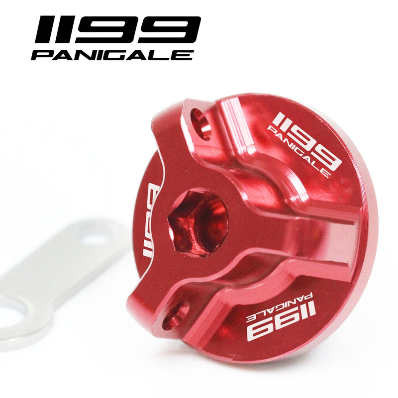 Fits Ducati 1199 Panigale / S Logo Engraved Oil Filler Cap - MC Motoparts
