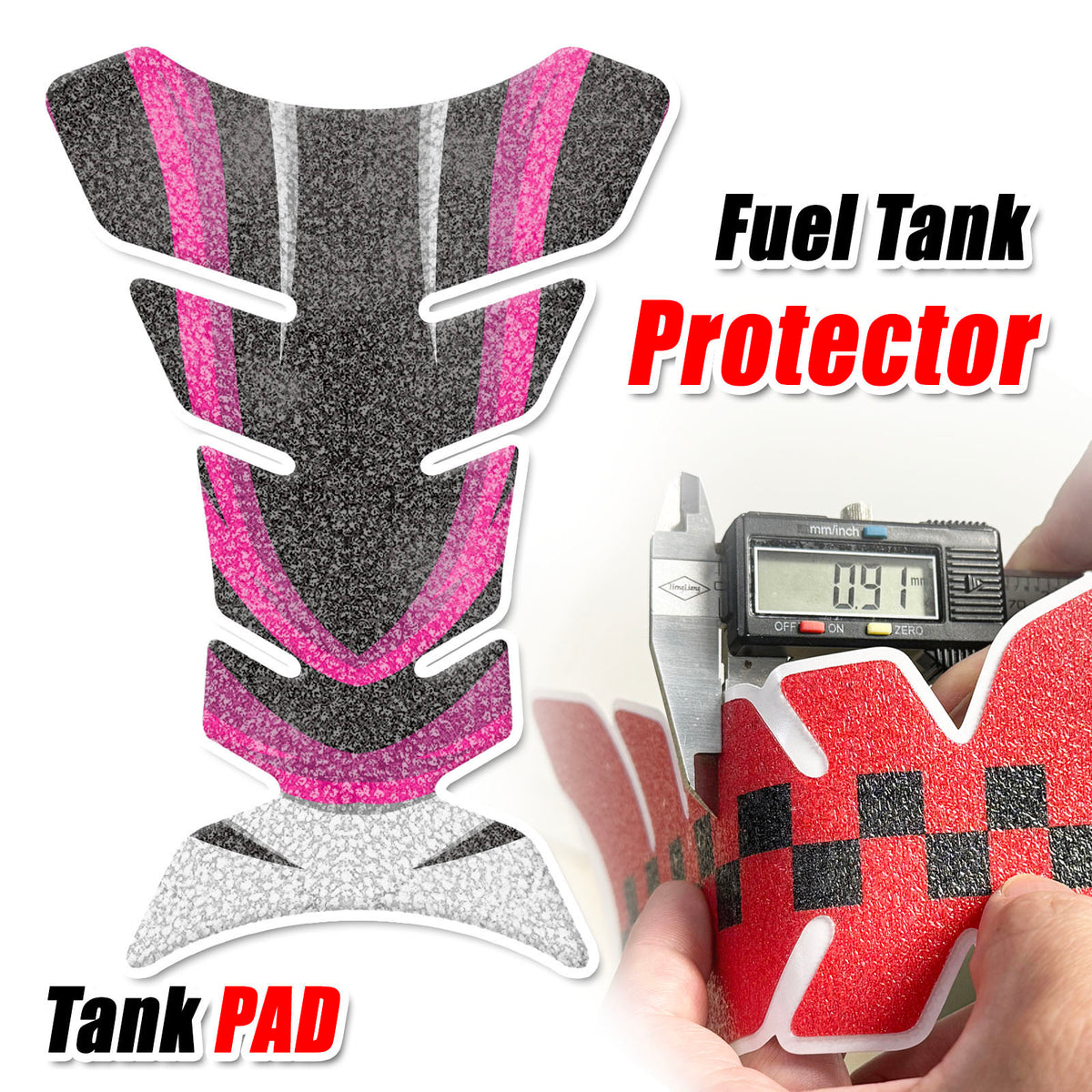 Tank Pad Protector Motorccyle Gas Tank Sticker Anti Slip Pattern Fish Bone MC Motoparts x StickerBao