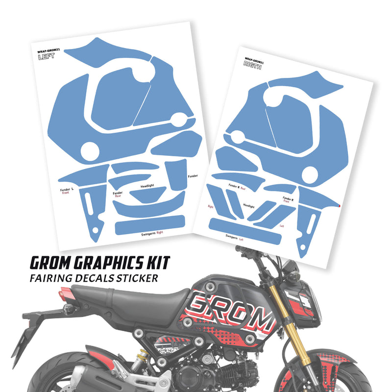 Fairing Graphics Wrap Vinyl Decal Stickers For Honda GROM MSX125 2021-2023 - MC Motoparts
