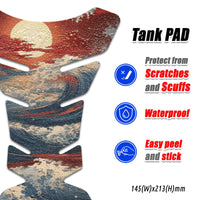 Gas Tank Sticker Motorcycle Tank Pad Protector Anti Slip Fish Bone Vintage Wave MC Motoparts x StickerBao